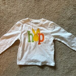 Kids Long Sleeve 'Hop' Shirt - White
